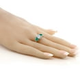 thumbnail image 4 of Gem Stone King 2.44 Ct Oval White Topaz Green Nano Emerald 925 Sterling Silver Ring (Size 5), 4 of 4