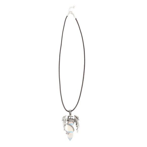 Dragon Necklace Vintage Pendant Necklace Natural Crystal Neck Chain Neck Jewelry