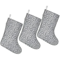 3 Pcs Christmas Stockings,Gray Christmas Snowflake Pattern Stockings Christmas,14.8'' Xmas Stockings,Christmas Party Favors,Christmas Party Decorations,Christmas Stockings Personalized