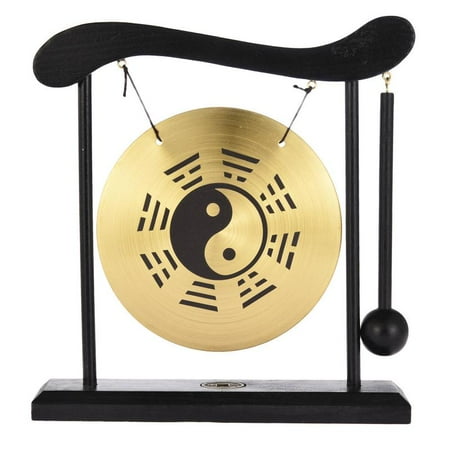 

Mini Desktop Gong-Japanese Gong Percussion Instruments-Feng Shui Meditation Desk Bell-Yin Yang Decor for Home Office Decoration
