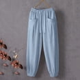 thumbnail image 6 of Rhuody Pants For Women Wide Leg Relax Fit High Waist Solid Color Trousers Leisure Clothing M Light Blue, 6 of 8