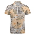 thumbnail image 4 of Boho Flower Leaf French Men Zipper T-shirt Summer Casual Short Sleeve T-shirt Top, 4 of 7