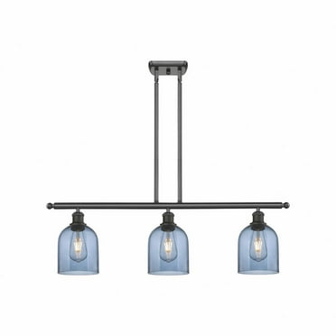 516-3I-OB-G558-6BL-Innovations Lighting-Bella - 3 Light Stem Hung Island In Industrial Style-10 Inches Tall and 36 Inches Wide-Oil Rubbed Bronze