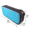 thumbnail image 3 of Lsque Sky Blue Glitter Printed Big Capacity PU Leather Pencil Case Large Pencil Pouch Stationery Pen Bag Pencil Holder for Teen, 3 of 6