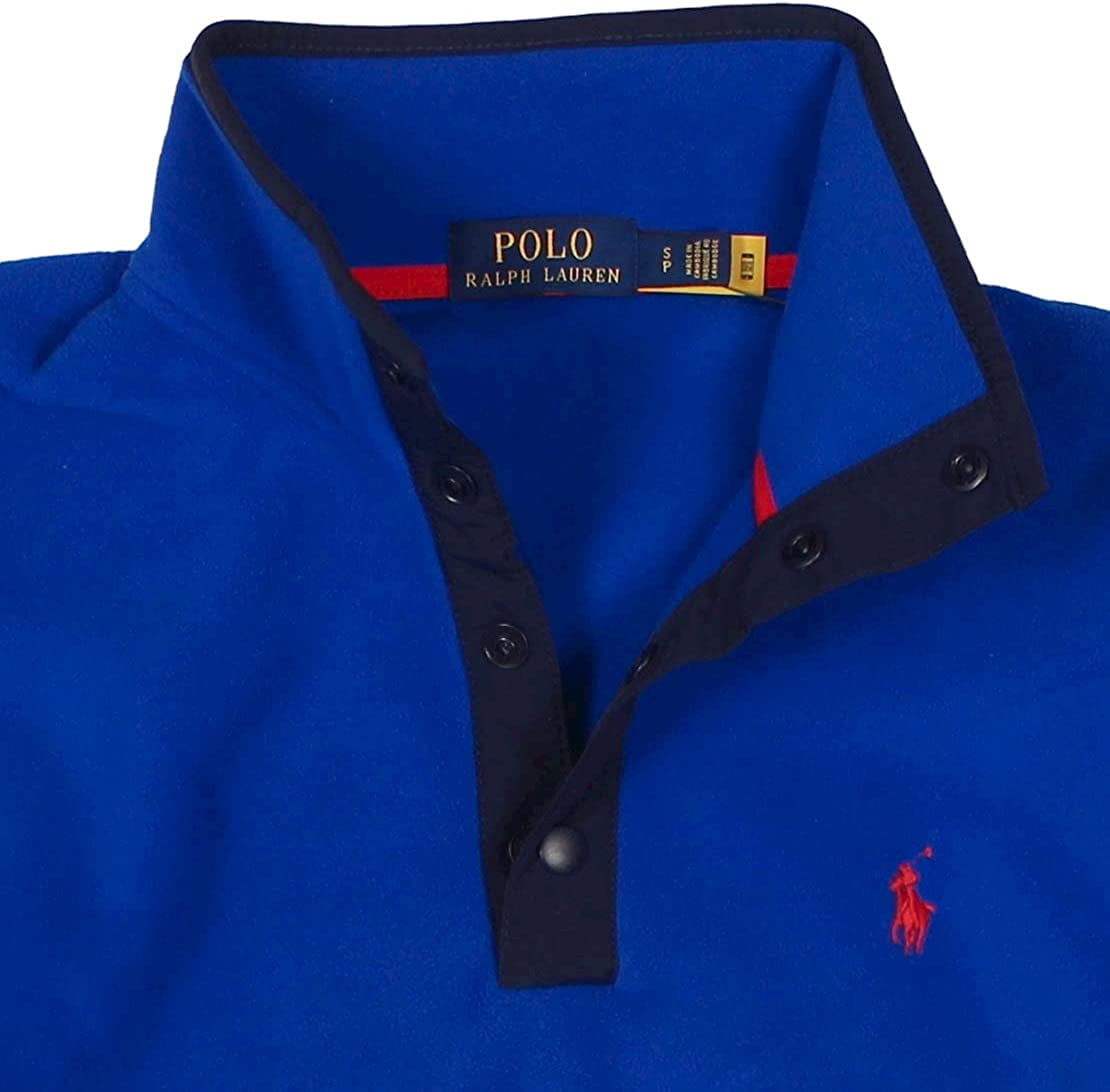 Polo Ralph Lauren Men's 1/4 Snap Long Sleeve Jacket Fleece Polo Ralph Lauren Men's 1/4 Snap Long Sleeve Jacket Fleece