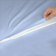 thumbnail image 6 of DNG Creations 6 Piece Zipper Sheet Set - Include (1 Fitted Sheet, 2 Base Sheet has Zipper, 1 Flat Sheet And 2 Pillowcase) 6 Inch Deep Pocket ( Solid Light-Blue - Full ), 6 of 7