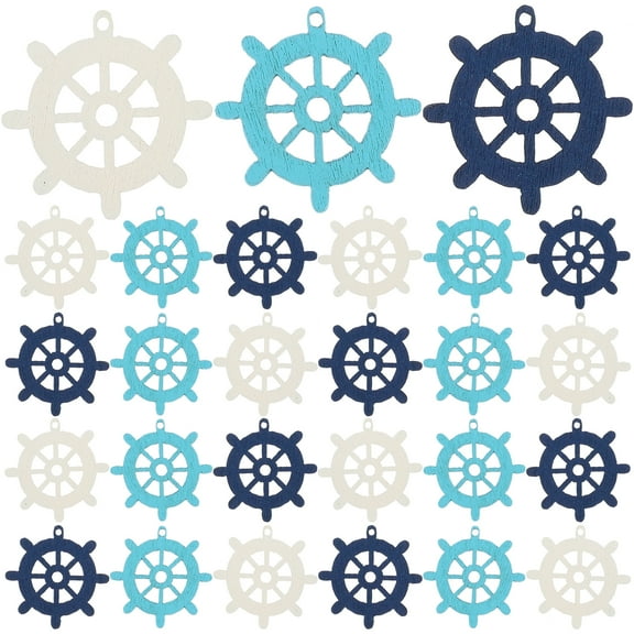unbranded  100 Pcs Marine Theme Decoration Ship Steering Wheel Hanging