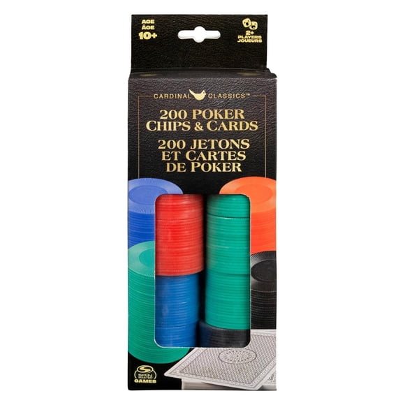 Cardinal: Classics - Set De Poker Con 200 Fichas Y Cartas Spin Master Games 6064919