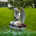 thumbnail image 7 of Praying Angels Figurine, Garden Angel Statues, Waterproof Kneeling Angel Sculpture, 2D Flat Acrylic Outdoor Decor Ornament for Patio Lawn Yard Balcony, Garden Gift, 7 of 7