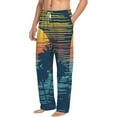 thumbnail image 2 of Balery Men'S Palm Trees Pants,Sleepwear Pants,Pajama Pants,Pj Bottoms Drawstring And Pockets-Small, 2 of 9