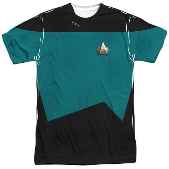 Star Trek - Tng Science Uniform (Front/Back Print) - Short Sleeve Shirt - X-Large