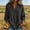 Dark Gray, variant on Henley Tops Fall Shirts Ladies' Casual Loose Fashionable Three-quarter Sleeve Button-up V-neck Pullover Top Army Green 3X