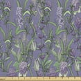 thumbnail image 1 of Botanical Fabric by the Yard, Herbal Oyster Plants Repetition, Decorative Upholstery Fabric for Chairs & Home Accents, Ceil Blue Peacock Green by Ambesonne, 1 of 5