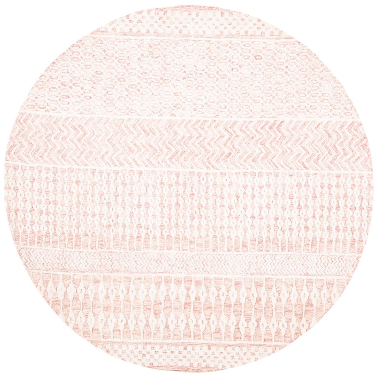 SAFAVIEH Glamour Andreas Geometric Area Rug, Light Pink/Ivory, 8' x 10'