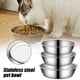thumbnail image 3 of Comedero de acero inoxidable para cachorros, cuenco resistente para perros, platos redondos para la cena, platos metálicos D1X6, 3 of 7