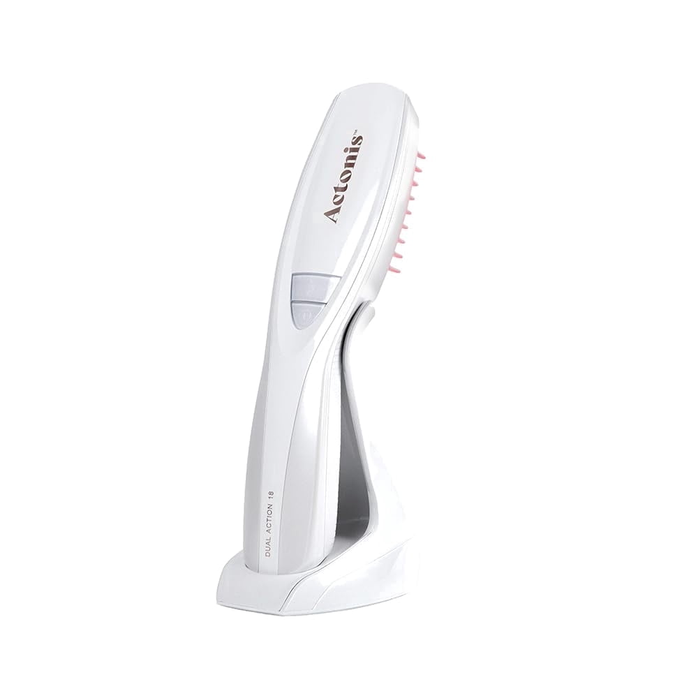 Actonis Dual Action 18 Laser Comb (FDA Cleared), 100% Medical-Grade Dual Wavelength Lasers, Hair Growth Device, Red Light Therapy For Hair Growth and Regrowth (Rose Gold)