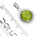 thumbnail image 2 of Peridot Quartz Pendant 925 Sterling Silver Handmade Jewelry, 2 of 3