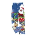 thumbnail image 4 of Xuniizn Christmas Mens Pajama Pants, Fleece Plaid Print Elastic Waist Casual Pajama Bottoms with Pockets, Soft Comfortable Insulated Holiday Sleep Pants, 4 of 4