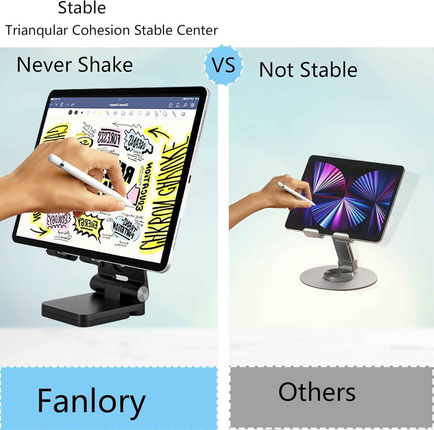 NEOYFC for Cell Phone Stand,Laptop Stand, Adjustable Height and Angle Foldable Cell Phone Stand Holder for Desk, Taller for iPhone Stand Compatible with 4-11" Smartphones iPad Tablet Laptop (Black)