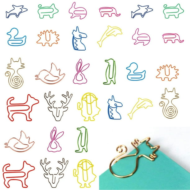 Clips de Papel Clips de Papel para Perros Marcapáginas Creativos de Dibujos Animados Clips de Papel Clips de Papel Decorativos Grapas con Motivos Clips de Papel de Metal Marcapáginas para