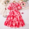 thumbnail image 6 of Piuwrlz Girls School Uniform Dress Graphic Crew Neck Dresses Comfortable Princess Skirts Red Size 11-12 Years, 6 of 10