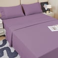 thumbnail image 3 of czcpp-Queen Sheets, Soft Lilac Microfiber Cooling Sheets Drap Lit with Corner Straps, Plum Deep Pocket Luxury Hotel Cozy Bedding Set, 3 of 4