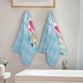 thumbnail image 3 of Easter Eggs Hand Towels 2 PCS, Funny Ears Kitchen Towel Ultra Soft and Highly Absorbent,Decorative Fingertip Face Towel for Bathroom Hotel, 28.3"x14.4", 3 of 4