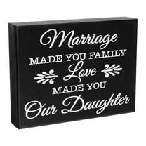 JennyGems Gifts for Daughter in Law From Mother in Law, Daughter in Law Gift Ideas, Daughter-in-Law Gift Sign Decor Plaque, 8x6 Inch Wood Sign, Wedding Gifts for Daughter in Law