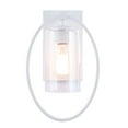 thumbnail image 4 of Aspen Creative 62709-03-1, 1-Light Wall Sconce / 8-1/4" W x 12-1/2" H x 5-3/4" E, Matte White Finish w/ Clear Glass, Bulb Not Included, 4 of 8