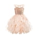 thumbnail image 2 of Odeerbi Niñas Verano Sparkly Lentejuelas Princesa Vestido Tul Tiered Vestido Fiesta Satén Halter Vestido Vestido Sin Mangas, 2 of 4