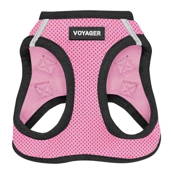 Best Pet Supplies - Voyager Step-in Air Pet Harness - All Weather Mesh - Pink/Black Trim, XXXS
