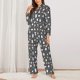 thumbnail image 2 of Balery Lovely Penguin Conjunto de Pijama con Estampado para Mujer, Conjunto de Dos Piezas con Manga Larga, Ropa de Dormir Suave con Bolsillos, Pijamas Cómodos-X-Large, 2 of 7