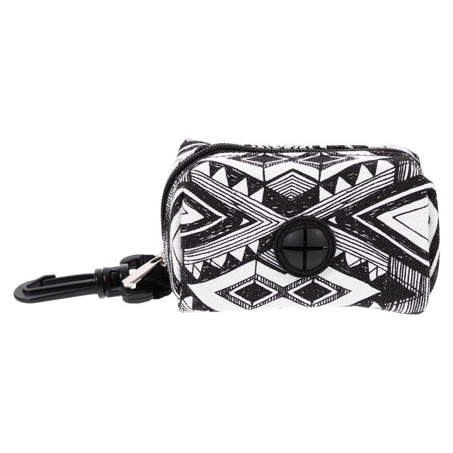 Miangastore Pet Waste Bag Dispenser Black and White Checkered Pattern 1Set 3.9X2.0X2.2In