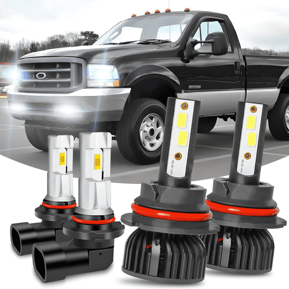 For Ford F250 F350 Super Duty 2001 2002 2003 2004 6500K 9007 LED Headlight Hi&Lo Beam   9145 Fog Bulbs
