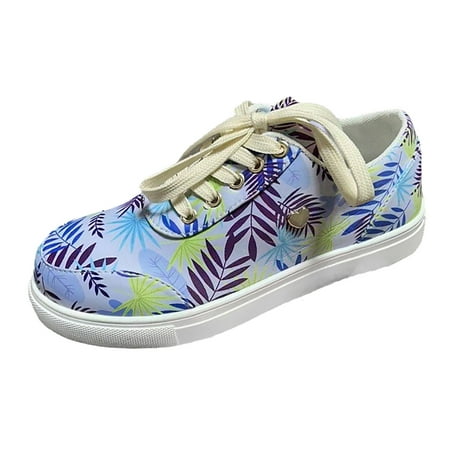 

KI-8jcuD Black Shoes For Women Dressy Leisure Women S Four Seasons Flowers Print Non Slip Flat Round Toe Breathable Lace Up Lazy Shoes Slip On Casual Shoes For Women Wide Home Sandals Summer Shoes W