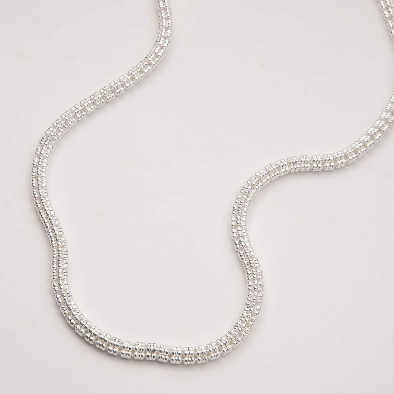 NYC Sterling 5mm Diamond-Cut Ice Link Chain Sterling Silver 925