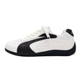 thumbnail image 3 of KEVCHE Womens Breathable Mesh Color-Block Casual Sports Flat Training Shoes, Lightweight Non-Slip Athletic Sneakers for Gym Walking Running, Comfortable Lace-Up Sport Footwear, 3 of 7