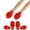 Red, variant on 4Pieces Drum Practice Tip Drum Mute Silicone Drumstick Drum Dampener with Flexible Design for Starter Practice