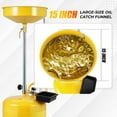 thumbnail image 7 of Luku Waste Oil Drain Tank, 20 Gallon Portable Oil Drain Container, Air Operated Drainage Fluid Fuel Transfer Drainage with Adjustable Funnel Height, Waste Oil Change Tank with 360° Wheels & Toolbox, 7 of 7