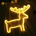 thumbnail image 6 of KBOOK LED Neon Sign Lights Christmas Shaped Neon Lights Tree Jingle Bell Star Snowflake Deer Decorative Lights USB/Battery Operated Wall Decor for Home Christmas Party, 6 of 6