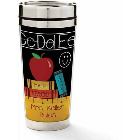 Personalized Teachers Rule Travel Coffee Mug (Best Travel Mug For College)
