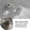thumbnail image 2 of 6 Inch Bathroom Shower Head Combo Kit, System Shower Faucet with Tub Spout, Handheld Spray Shower Trim Set with Silicone Nozzle, 2 of 8