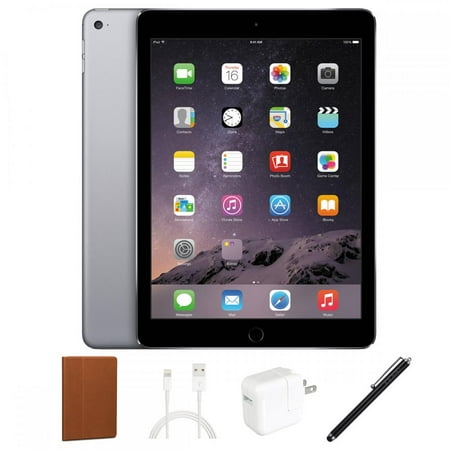 Refurbished Apple iPad Air 16GB Bundle (Cover, Stylus, Charging Cable/Block) With 1 Year Warranty (Scratch and