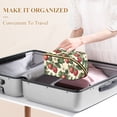 thumbnail image 3 of FORMRS Makeup Bag Travel Cosmetic Organizer for Women Fold Flat Zipper Pouch with Handle, Beige Strawberry, 3 of 8