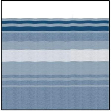 Dune Stripe - Carefree C6F-JU208E00 19 ft. 2 in. Ocean Blue Dune Stripe White Weatherguard