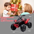 thumbnail image 7 of TROPOW Electric Ride On Cars with Remote Control,12V Kids ATV 4 Wheeler, Electric Ride On Car with 2x35W Motor, Remote Control, LED Lights, Spring Suspension, Treaded Tires, Music, USB & AUX, 7 of 7