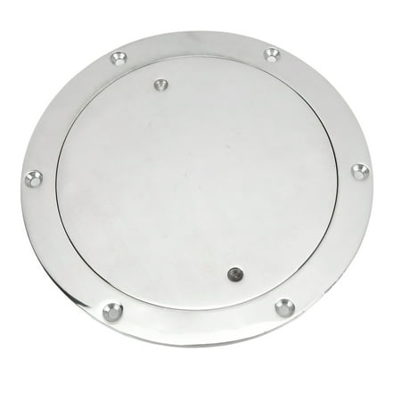 

Access Door 316 Stainless Steel Round Mirror Polished 157mm/6in Waterproof Pre Drilled Deck Plate For Yachts