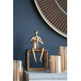 thumbnail image 3 of CC Home Furnishings Musician Figure with Clarinet Tabletop Sculpture - 9.75" - Gold, 3 of 9