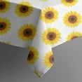 thumbnail image 5 of White Yellow Sunflower Pattern Square Tablecloth,Waterproof Square Table Cover,Wipeable Spillproof Washable Table Cover for Home Kitchen Party Decor 42"X42"(107x107cm), 5 of 6