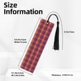 thumbnail image 3 of Kdxio Purple Yellow Buffalo Plaid Print Metal Tassel Bookmarks,Perfect Gift for Art Lovers and Bookworms Metal Bookmarks for Women, 3 of 8